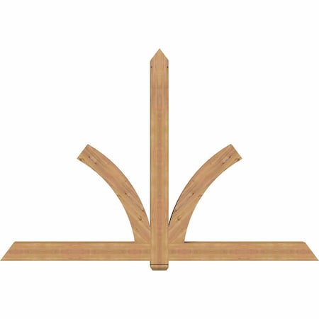 Ekena Millwork Redmond Smooth Timber Gable Bracket, Western Red Cedar, 96"W x 64"H x 5 1/2"D x 5 1/2"F, 16/12 Pitch GBW096X64X0606RED00SWR